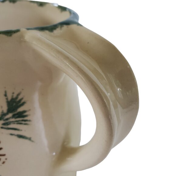 Buttermilk Acres Coffee Mug 12 oz Pinecone Pottery Spongeware USA Vintage - Picture 8 of 11